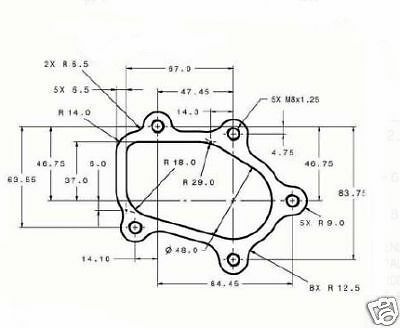 Turbo Turbine Housing Stainless Gasket Kit – RB26DETT w/Stock Turbo (Single Kit)