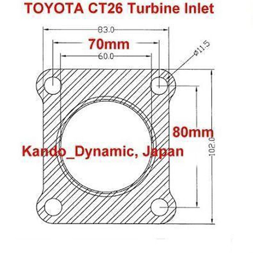 Turbo Turbine Inlet and Oil/Water Line Gasket Kit – Landcruiser/Celica/MR2/Supra w/CT26 Turbo