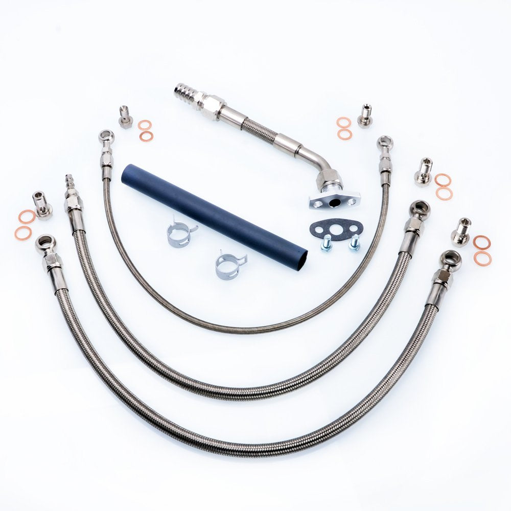 Kinugawa Turbo Oil & Water Line Kit - RB25DET/RB30ET w/Garrett Ball Bearing Turbo 320-14035-030