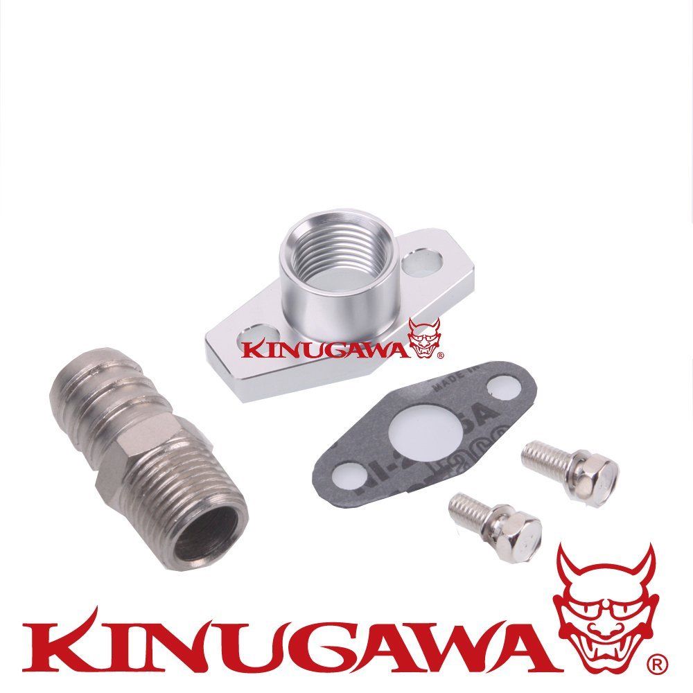 Kinugawa Oil Return Flange - Toyota 3S-GTE 19mm Barb 312-07008-013