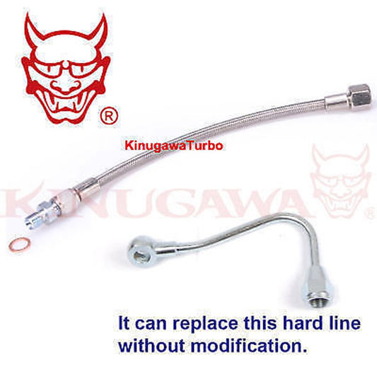 Kinugawa Turbo Oil Feed Line Kit - WRX/STI/FXT/LGT EJ20/EJ25 AVCS w/Garrett Ball Bearing Turbo 320-01049-007