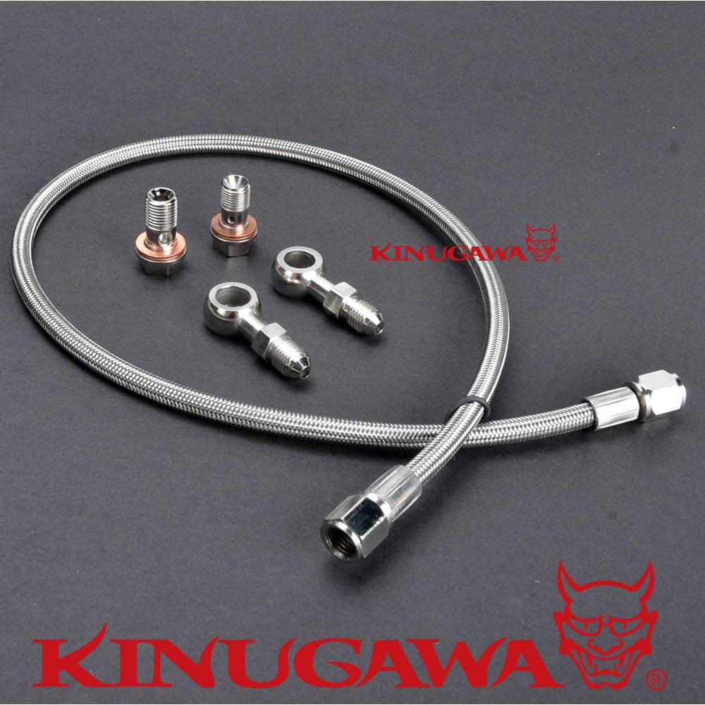 Kinugawa Turbo Oil Feed Line Kit - WRX/STI/FXT/LGT EJ20/EJ25 Non-AVCS w/Garrett GT28/GT30 Turbo 320-01049-013