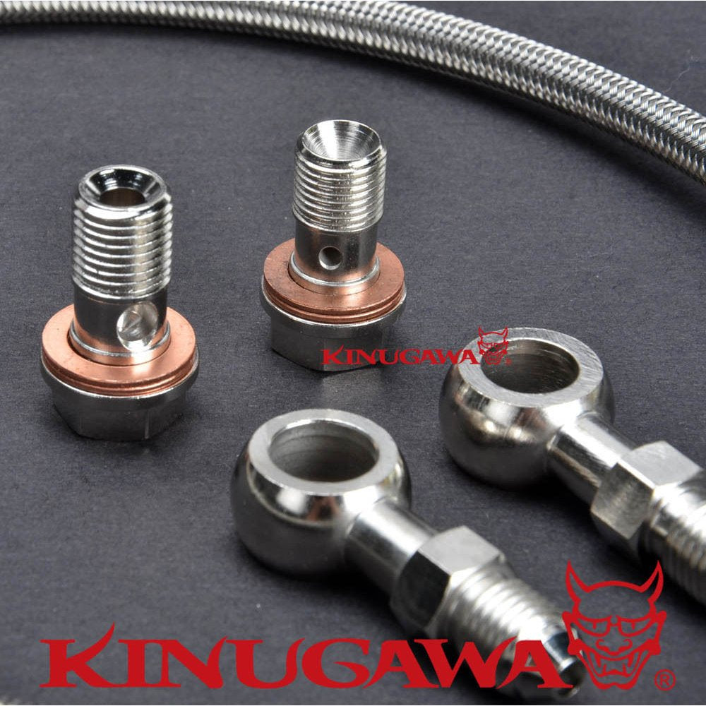 Turbo Oil Feed Line Kit for WRX/STI/FXT/LGT EJ20/EJ25 Non-AVCS w/Garrett GT28/GT30 Turbo