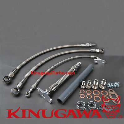 Kinugawa Turbo Oil & Water Line Kit - RB25DET/RB30ET w/Garrett GT42/GT45 Ball Bearing Turbo 320-14035-028