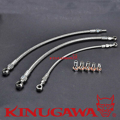 Kinugawa Turbo Oil & Water Line Kit - RB20DET/RB25DET/RB30ET w/Garrett T04Z Turbo 320-14035-075