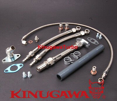 Kinugawa Turbo Oil & Water Line Kit - 1JZ-GTE/2JZ-GTE w/Garrett GT37/GT40 Turbo (M18 Water) 320-14052-016